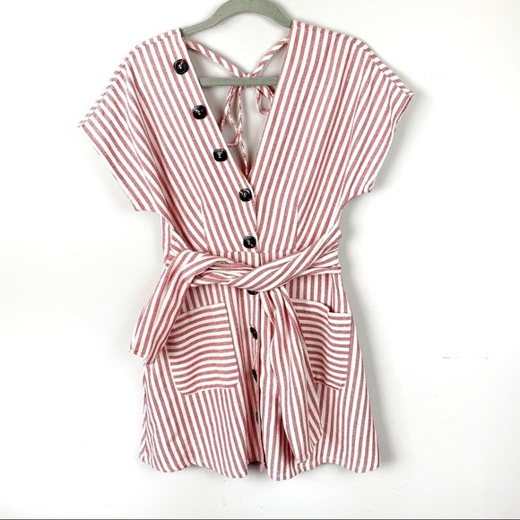 Moon River Anthropologie Striped Button Dress - Picture 7 of 11